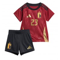 Maglie da calcio Belgio Arthur Vermeeren #23 Prima Maglia Bambino Europei 2024 Manica Corta (+ Pantaloni corti)
